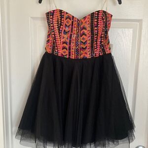 NWT! Teeze Me Strapless Black Formal Dress Size 5